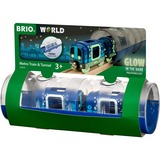 BRIO World Tunnel Box U-Bahn Glow in the Dark, Spielfahrzeug blau