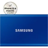 SAMSUNG Portable SSD T7 2TB, Externe SSD blau, USB-C 3.2 Gen 2 (10 Gbit/s), extern