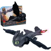 Spin Master Drachenzähmen leicht gemacht - Plüsch-Drache Ohnezahn, Spielfigur mit Gleit- und Griffunktion