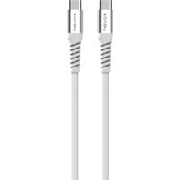 Nevox USB 2.0 Kabel, USB-C Stecker > USB-C Stecker 48V / 5A weiß, 2 Meter, PD 3.1, Laden mit bis zu 240 Watt, magnetisch aufrollbar