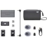 DJI Mic 2 , Mikrofon schwarz, (2 Sender + 1 Empfänger + Ladeschale)