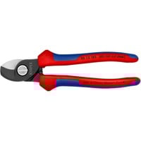 KNIPEX Kabelschere 95 12 165 , Schneid-Zange für Cu- und Al-Kabel, Klemmschutz