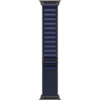 Apple 49 mm Alpine Loop, Uhrenarmband dunkelblau/schwarz, Größe M